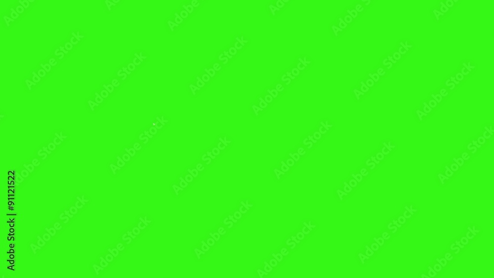 attractive hand gesture touching isolated on green screen