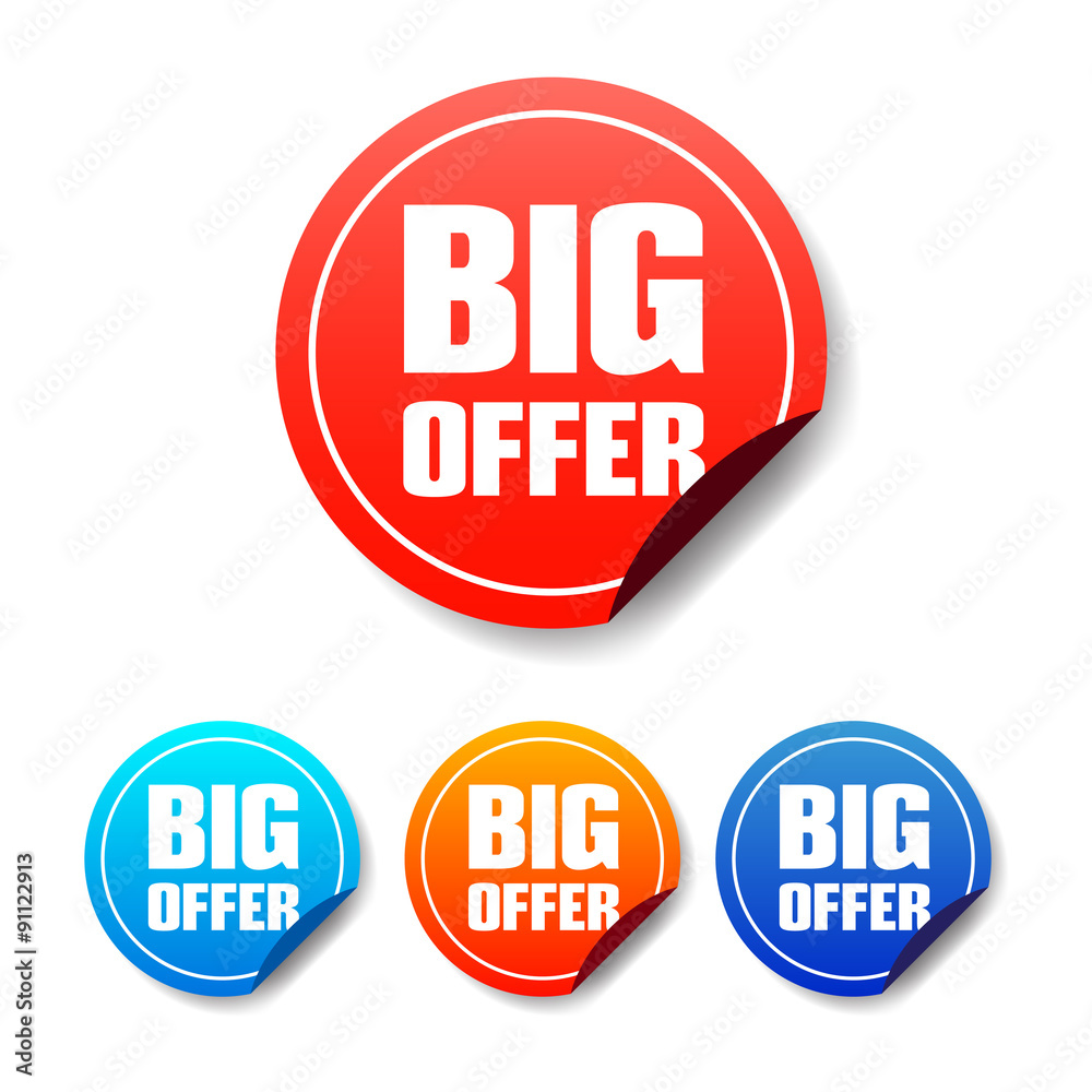 Big Offer Round Stickers Big Offer Round Stickers
