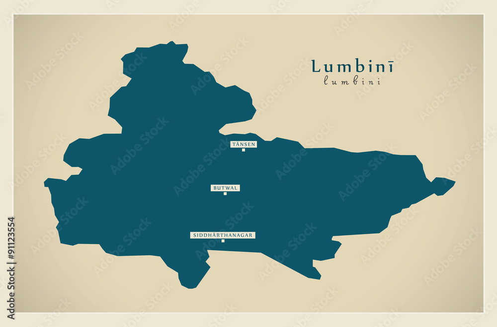 Modern Map - Lumbini NP