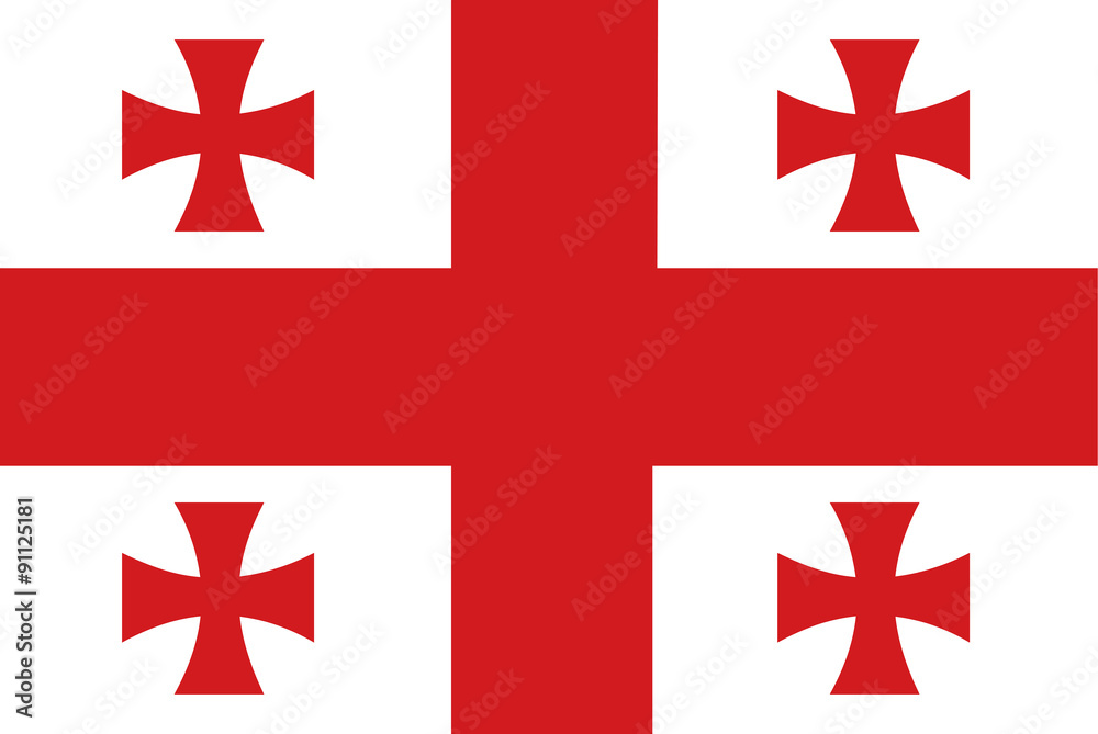 vector flag of  Georgia