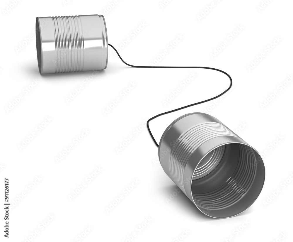 Two tin cans isolated on white background Two tin cans isolated on white background