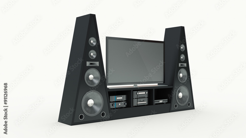 Obraz premium modern home theater - rendering 3D