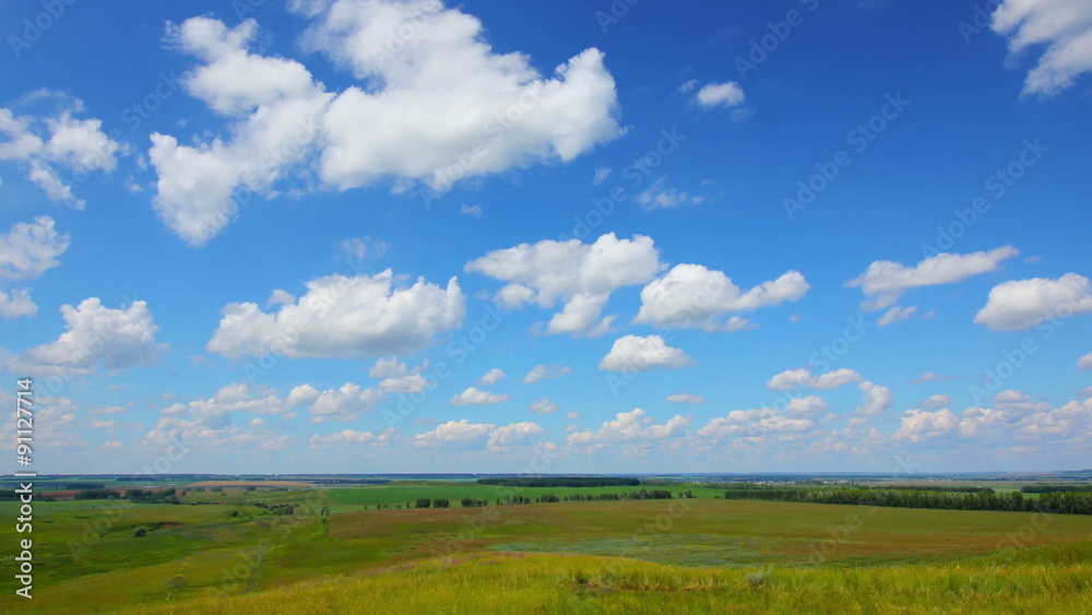 summer landscape with cloudy sky, view from hill, timelapse, zoom in
summer landscape with cloudy sky, view from hill, timelapse, zoom in