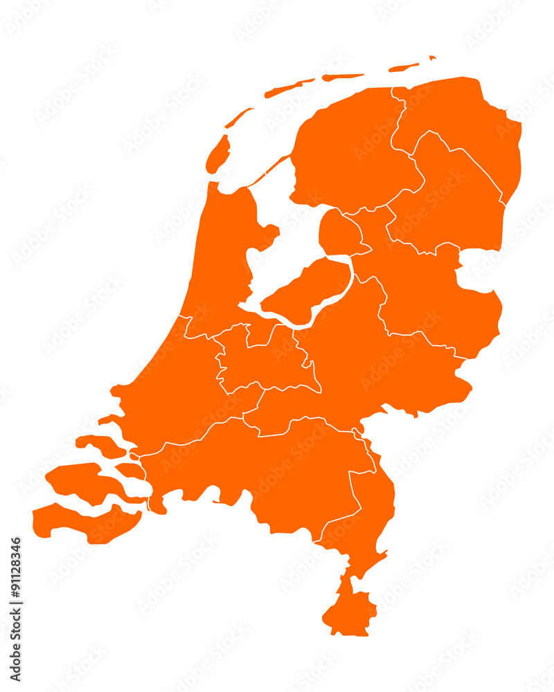 Karte der Niederlande
