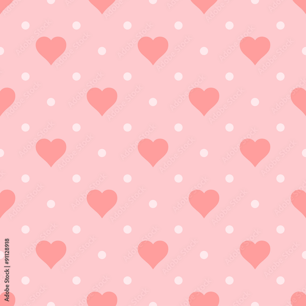 Seamless heart pattern, vector illustration