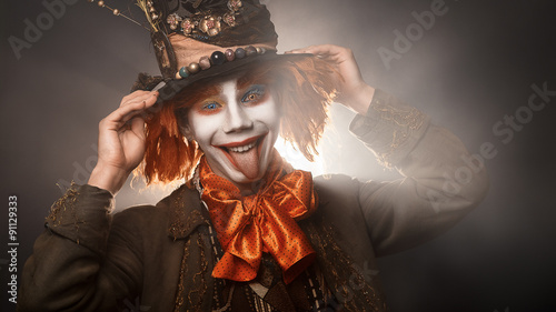 Canvas Print Portrait of smiling young man similitude Hatter