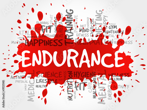 ENDURANCE word cloud, fitness, sport, health concept