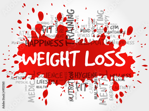 WEIGHT LOSS word cloud, fitness, sport, health concept