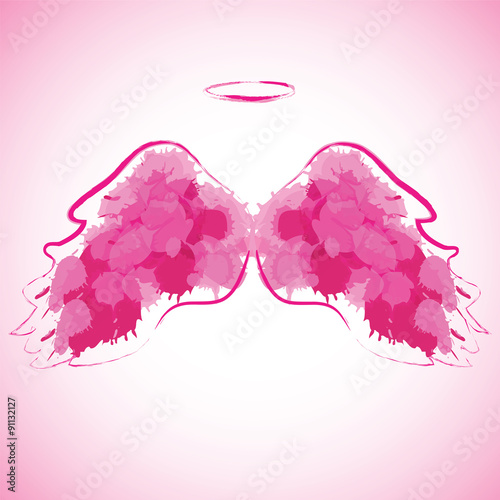 Angel nimbus and wings.
