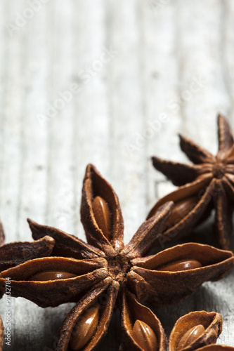anise on wooden board