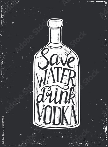 Hand drawn typography poster.