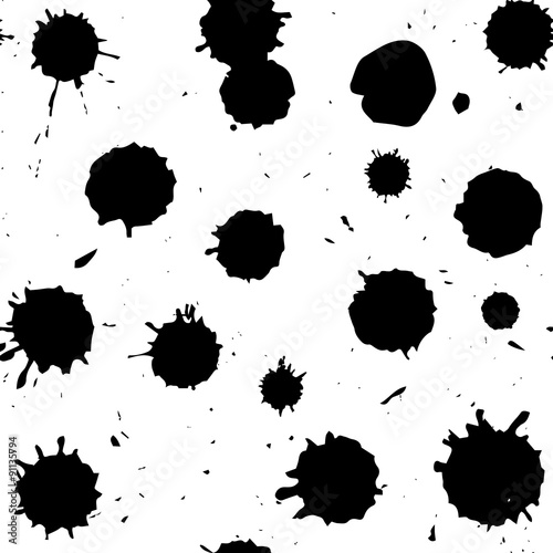 seamless pattern with blots and splashes.