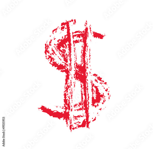 Red dollar sign