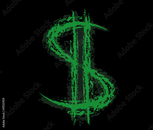 Green dollar sign