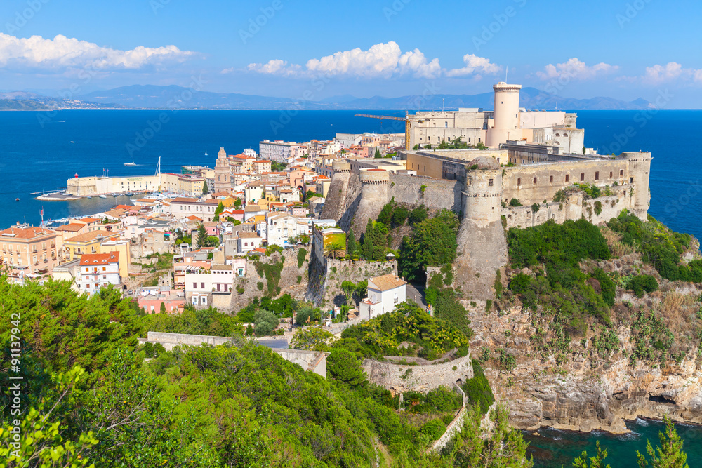 Aragonese-Angevine Castle on the hill in Gaeta