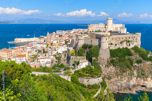 Aragonese-Angevine Castle on the hill in Gaeta © evannovostro
