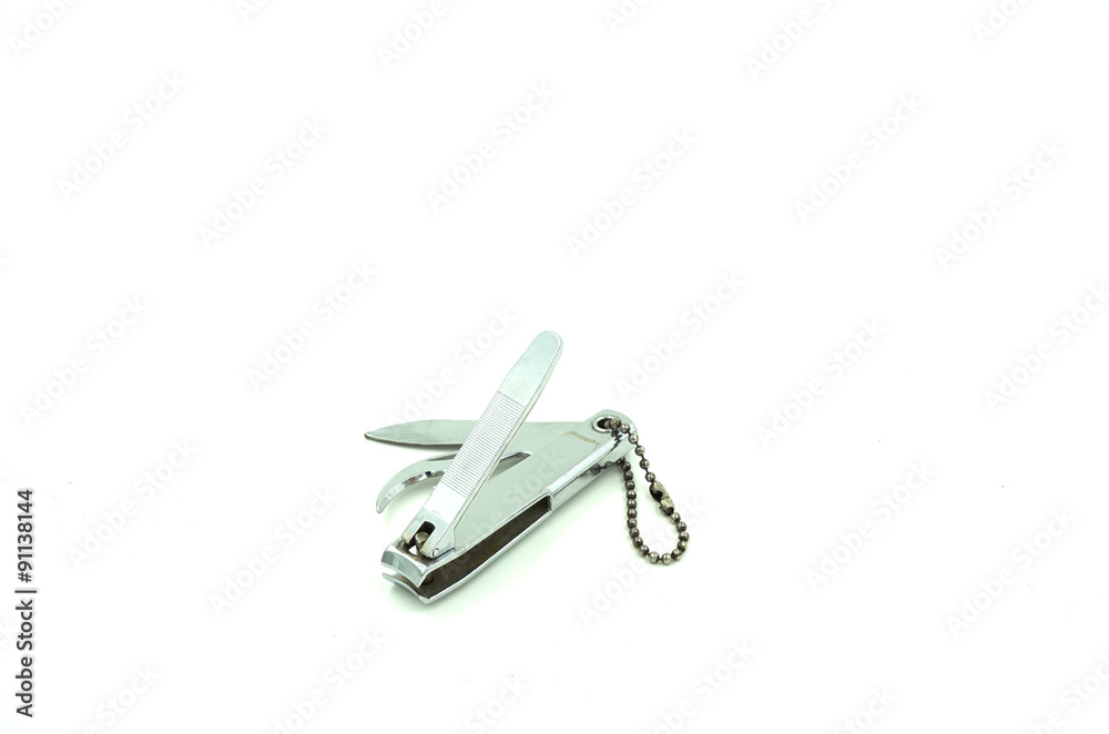 Nail clippers isolate on white background Nail clippers isolate on white background