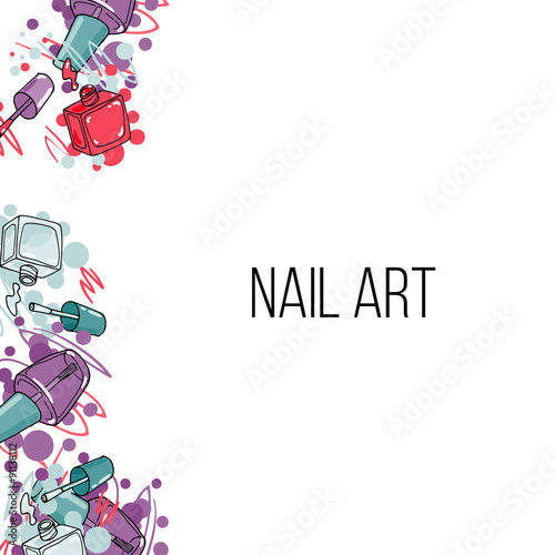 Vector nail lacquer bottles 
