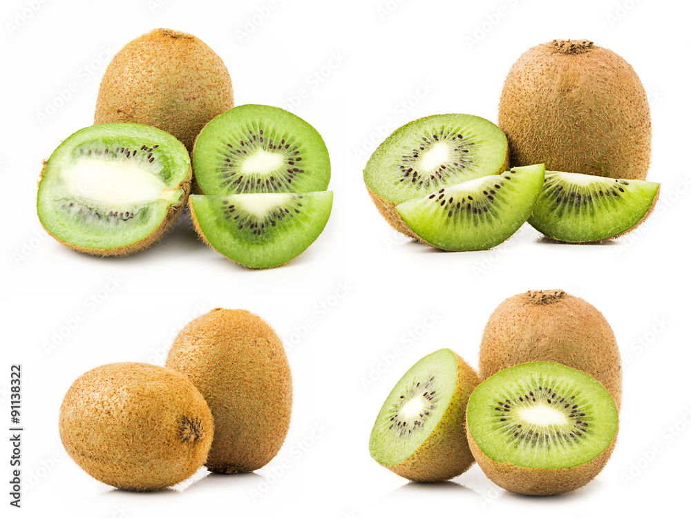 kiwi fruit on white background kiwi fruit on white background