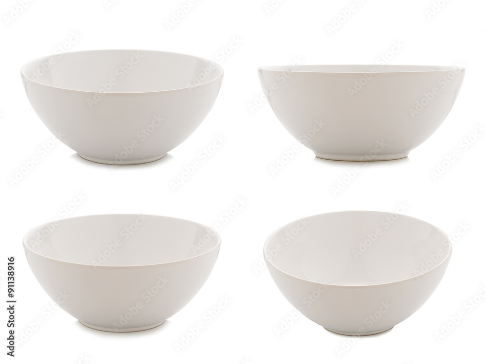 White bowl isolated on white background White bowl isolated on white background
