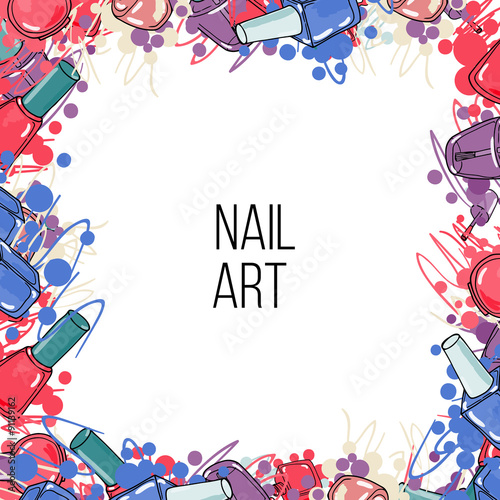 Vector nail lacquer bottles 