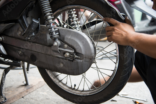 Motorcycle tire repair