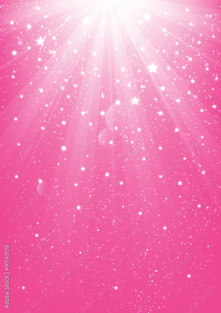 Fototapeta Shiny lights on pink background