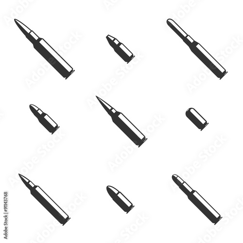 Valokuva Vector set of black bullet icons