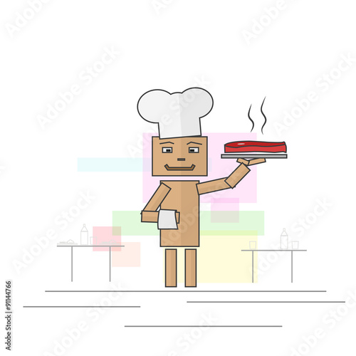 Cook and tasty grilled steak