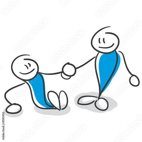 Stick Figure Series Blue