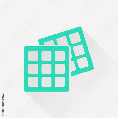 Vector belgian waffles icon. Food icon. Eps10