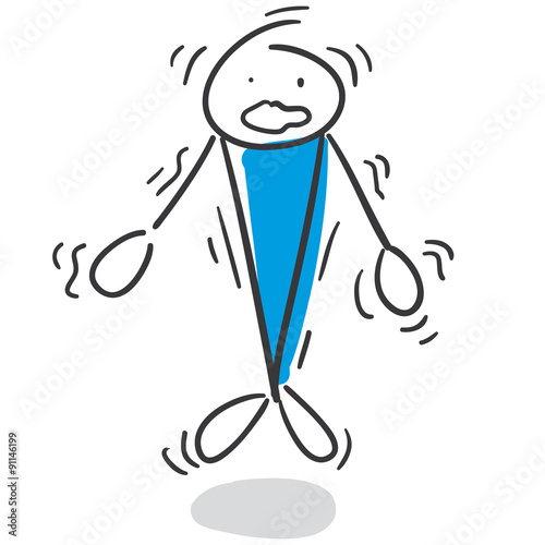 Stick Figure Series Blue