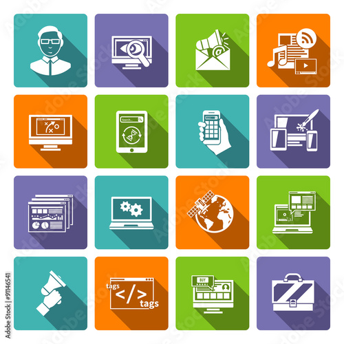 Seo Internet Marketing Flat Icon