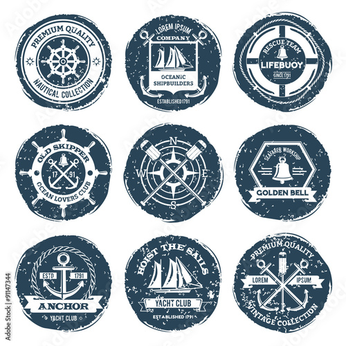 Nautical Labels And Stamps