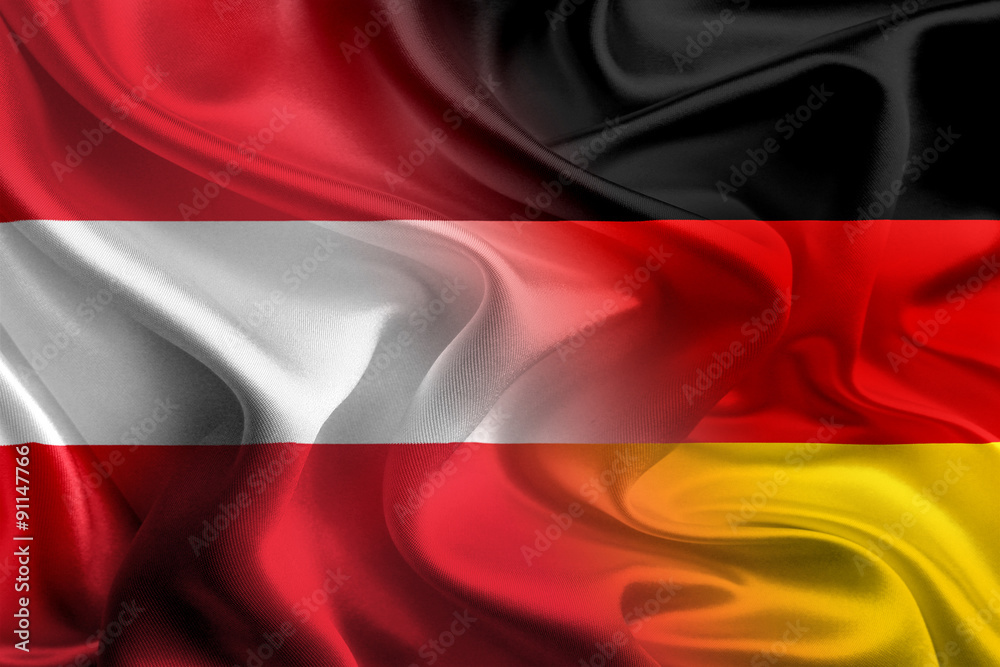 German And Austrian Flags Waving Together Stock Illustration Adobe Stock
