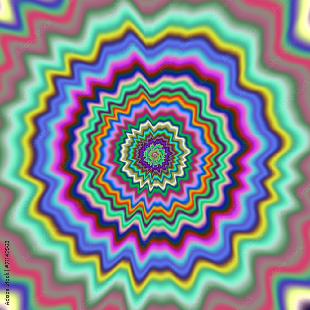 Psycho floral pattern generated texture