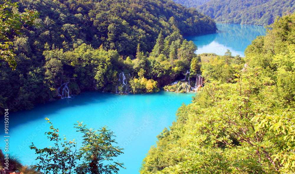 Obraz premium Plitvice park, beautiful lakes