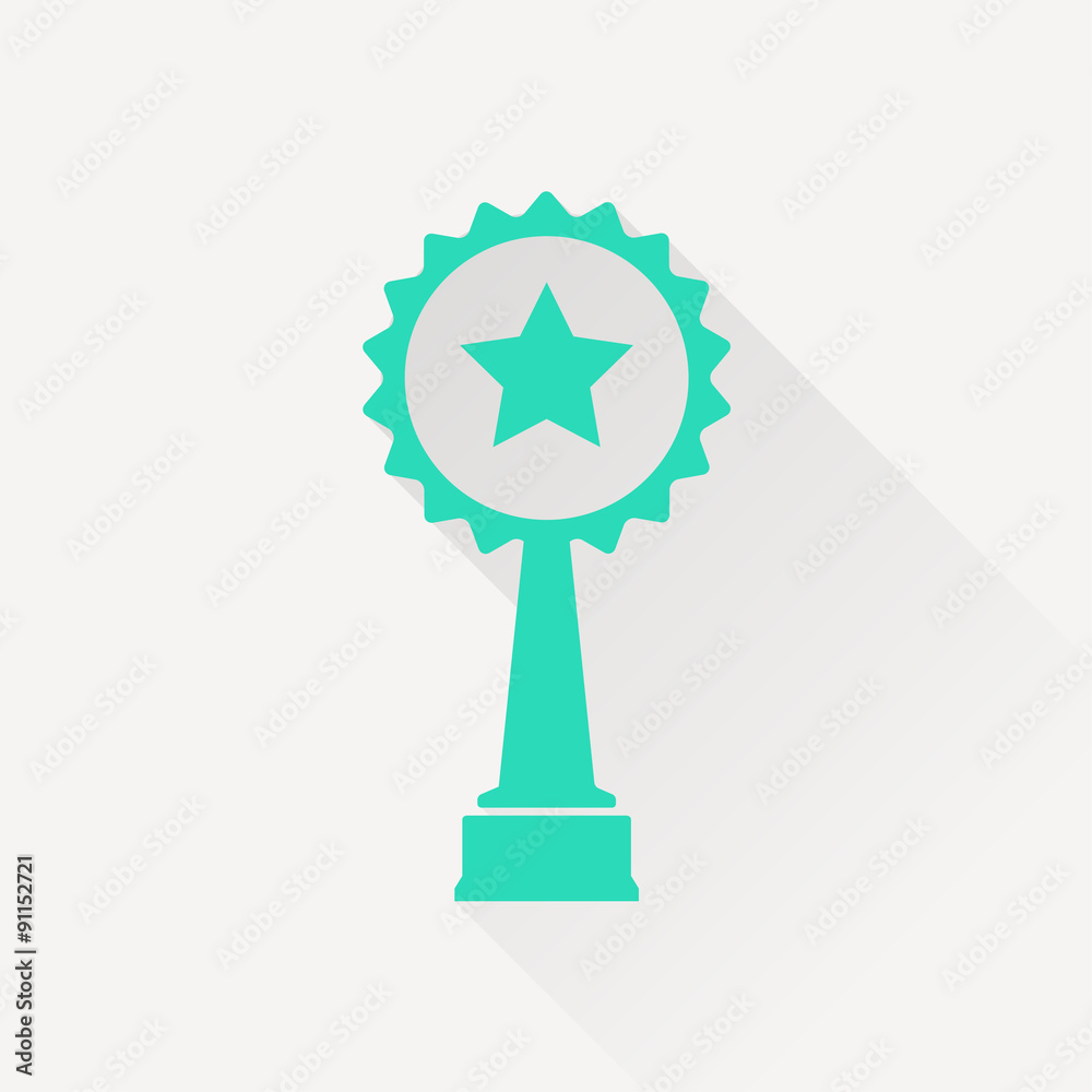 Vector trophy and awards with star icon Vector trophy and awards with star icon