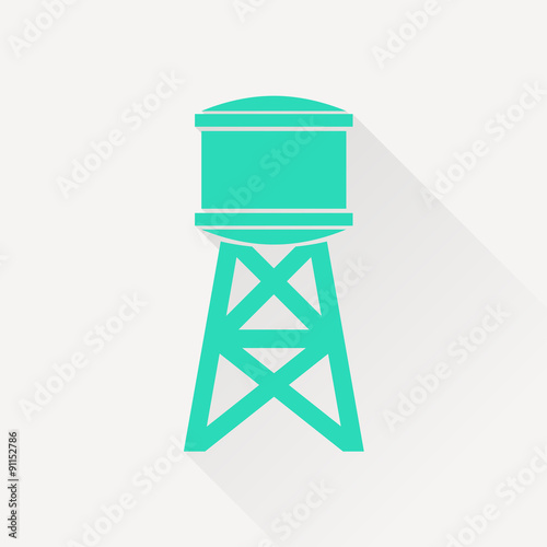 Industrial construction with water tank