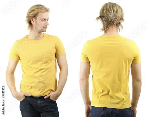 T-shirt on young man in fro...
