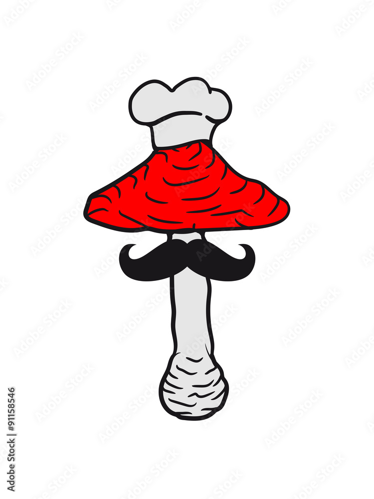 Bestomz Mushroom Style Chefs Hat 