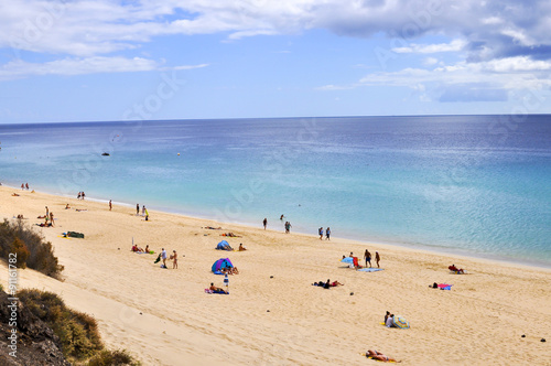 The Atlantic Ocean and beautiful beach of Fuerteventura © jackco