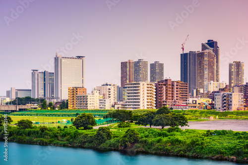 Kawasaki Japan skyline photo