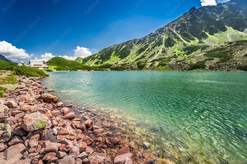 Crystal clear pond in the Tatra Mountains