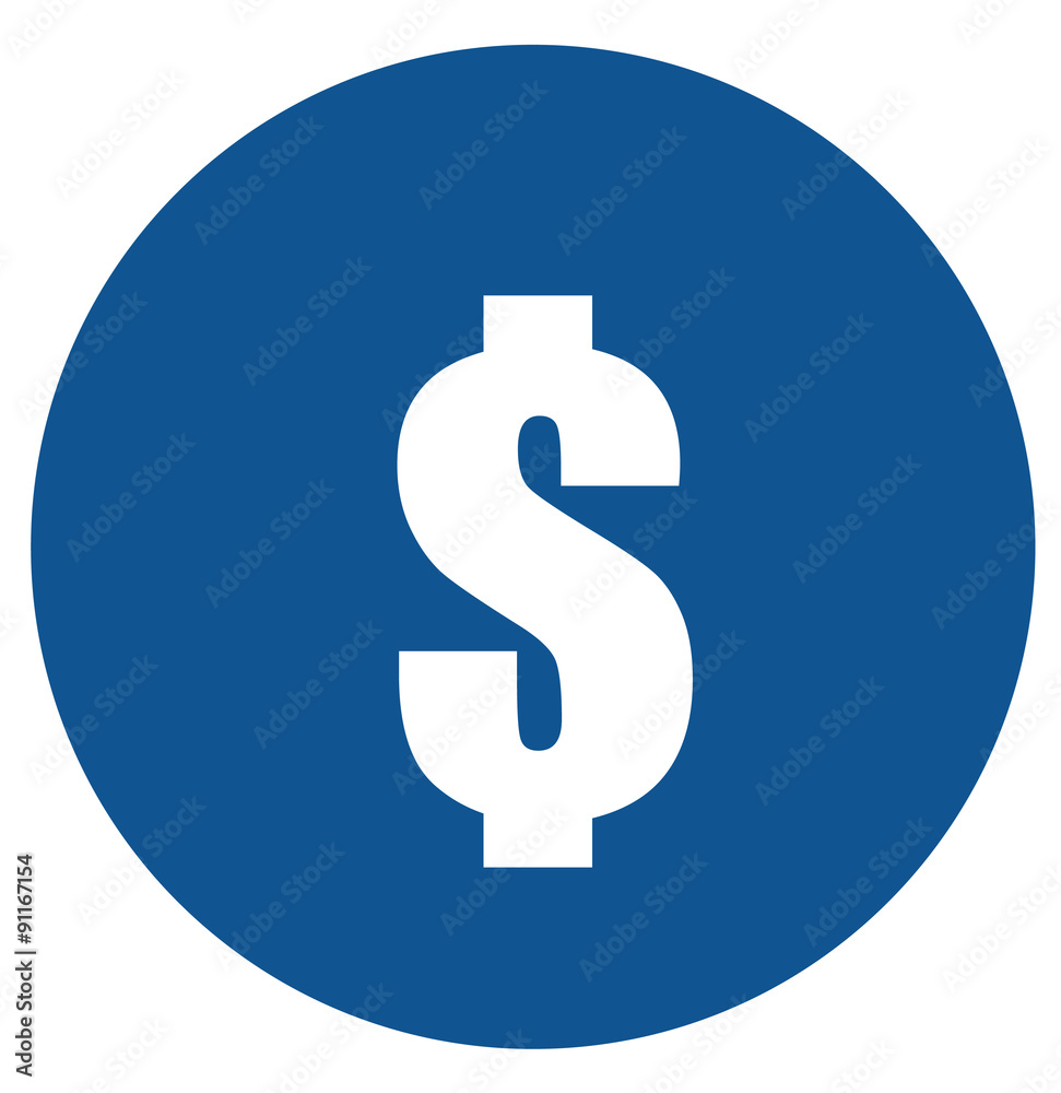 Dollar currency sign vector icon image Dollar currency sign vector icon image