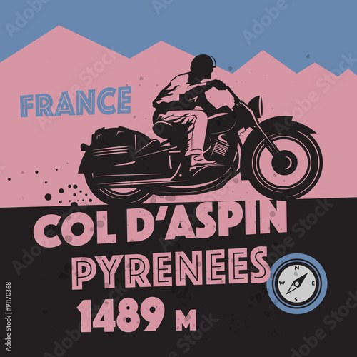 Vintage Motorcycle adventure poster