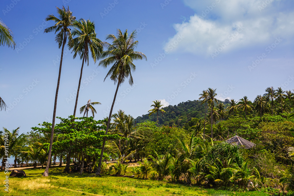 Beautiful tropical beach at island Koh Chang