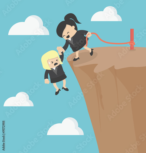 Illustration Helping hand concepts cartoons