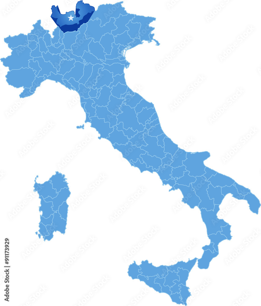 Map of Italy, Sondrio