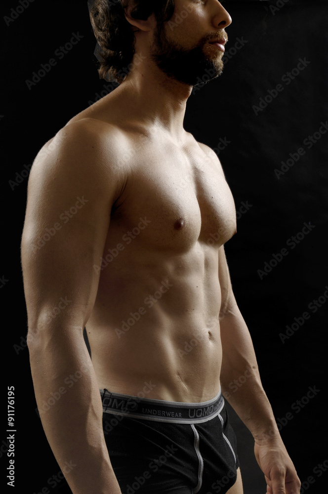 naked man showing his body fitness, naked man showing his body fitness,